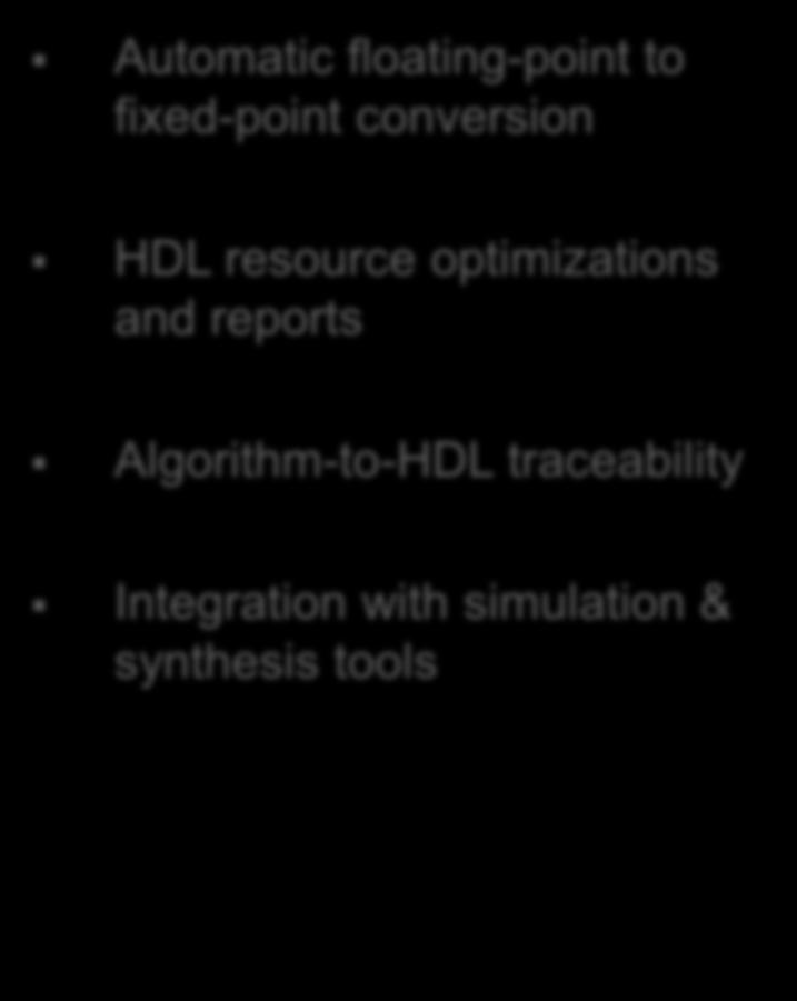 fixed-point conversion HDL resource optimizations and reports