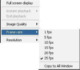 current window according to your selection. The window that is playing back video data will indicate a yellow border to be different from the live windows.