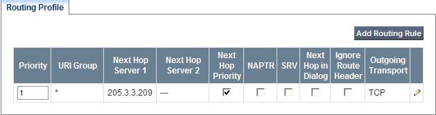 shown below. Check Routing Priority based on Next Hop Server. Choose TCP for Outgoing Transport.