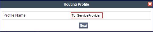 7.5.2. Routing Configuration for Bright House Networks SIP Trunking A Routing Profile named To_ServiceProvider for the trunk server was similarly configured as shown below.