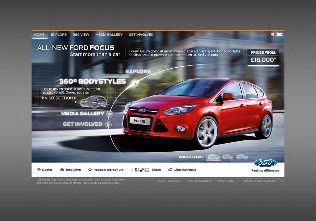 FORD FOCUS INTERACTIVE VIDEO MICROSITE Under the