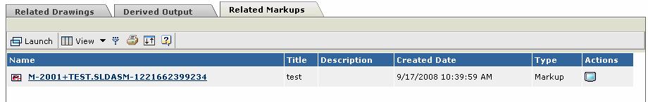 Oracle AutoVue VueLink 20.0 for ENOVIA 14 Saving a new Markup File To save a new Markup file: 1 From the Markup menu, select Save.