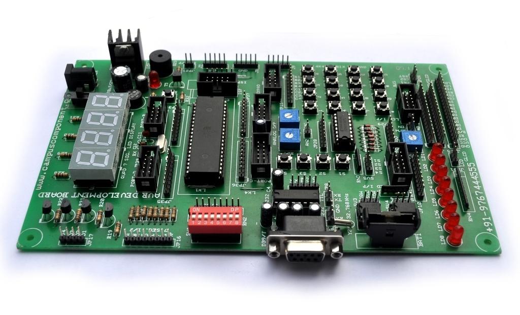 AVR Development Board with Peripherals Introduction: AVR Peripherals Development Board is made from single sided non PTH PCB board. Board can work on 7V to 15V AC or DC supply.