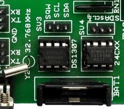 User just needs to connect SCL, SDA and SQW pins to microcontroller s corresponding TWI pins through Single Berg Wire or Relimate Connector.