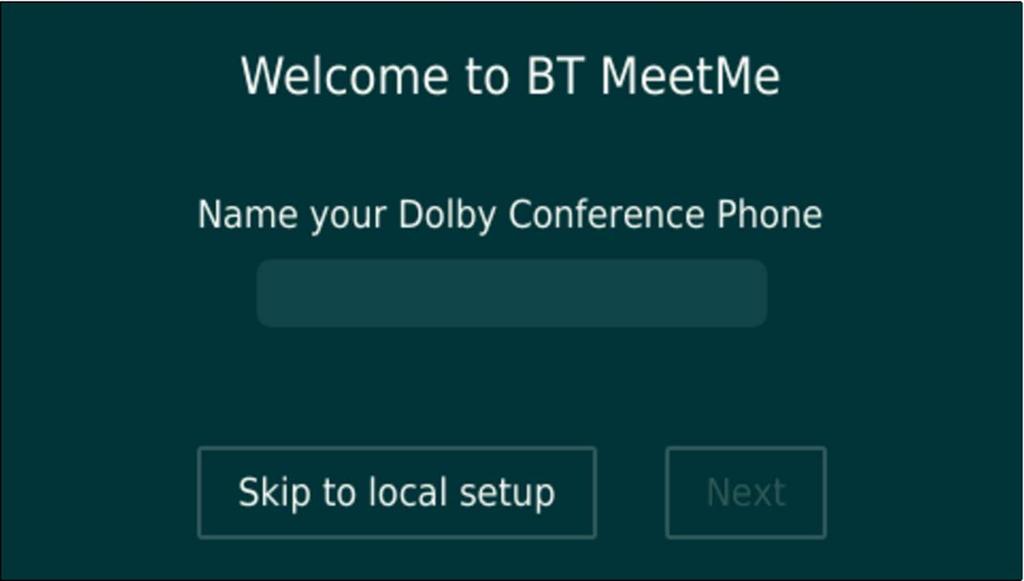 Configuration procedures If the phone is recognized by the Dolby Voice Console, the phone connects to your conferencing service provider's provisioning service.