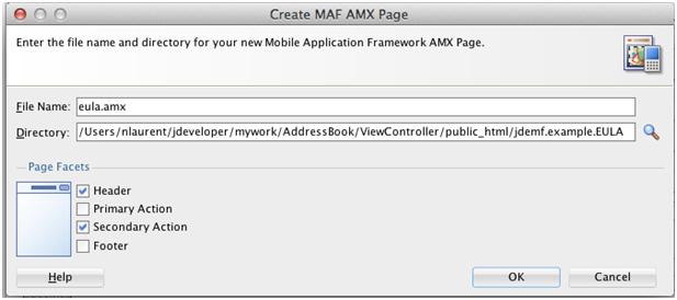 Using the JDE Mobile Helpers 3. On Create MAF Feature, enter EULA in the Feature Name field, give it a unique id, and then click OK. 4. After you create the EULA feature, select the Content tab. 5.