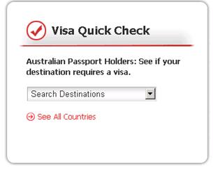 an easy to access list of all countries and visas required