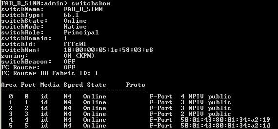 Verifying that the VM Is Functioning Correctly 1. Log in to the Brocade switch. 2. Issue the switchshow command.