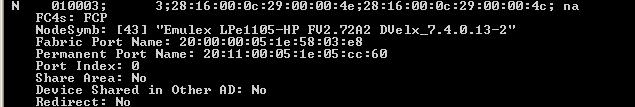 You can also issue the nsshow command to show the ports logged in to the fabric. You should see the Virtual Machine NPIV ports.
