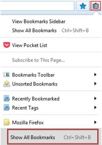 From the Folder drop-down menu, select the location for the bookmark. Tip!