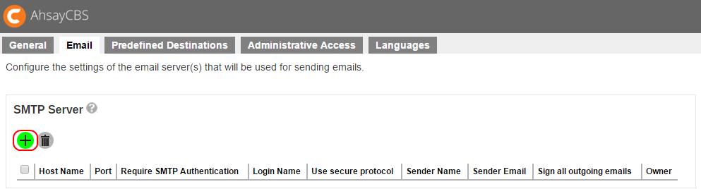 Type in the SMTP mail server settings in the