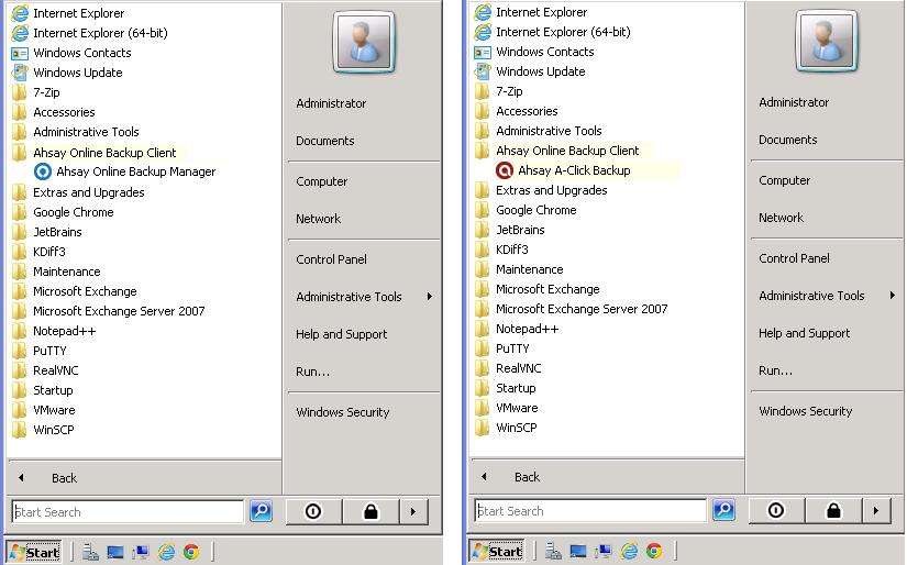 AhsayACB are the same on different OS platform, except on the