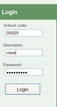 Enter your school code, username and password in the boxes below If you are logging in for the first time you will be