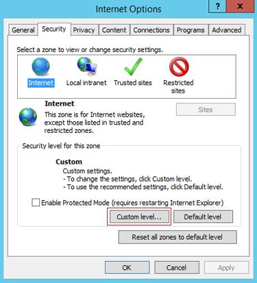 Section 5 CI871 Web Server Enable Javascript for Web Server Enable Javascript for Web Server It is recommended to connect to web server from Windows 8 client machine.