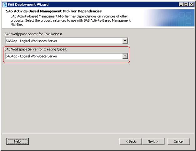 SAS Activity-Based Management 7.11 Installation, Migration and Configuration Guide Record the Logical Workspace Server Name you choose while installing the SAS OLAP Server.