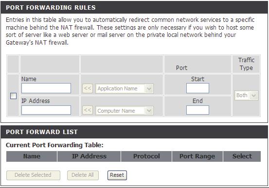 Section 3 - Configuration Port Forwarding (WISP modes only) This function is available if your DAP-2020 is in the WISP Client Router or WISP Repeater mode.