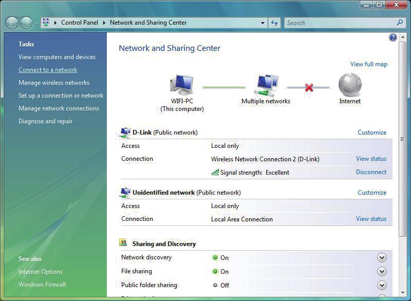 Section 5 - Connecting to a Wireless Network Using Windows Vista Windows Vista users may use the convenient, built-in wireless utility.