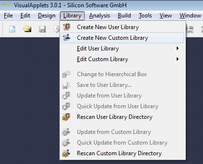 3.1 Creating a New Custom Library Before you can start to define a new custom operator, you need to create a custom library where the new operator belongs to.
