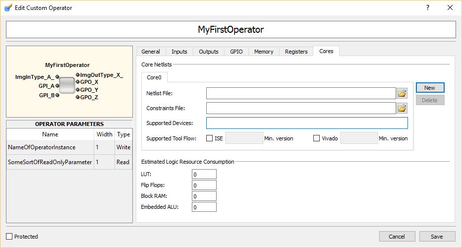 Now, you need to complete the operator definition in VisualApplets. To do so, proceed as follows. Required steps: 1.