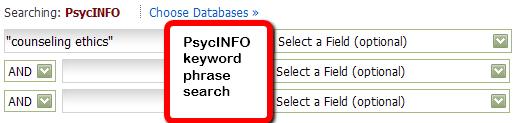 How to search by keyword Simply enter a word or words into the database search boxes and click search.