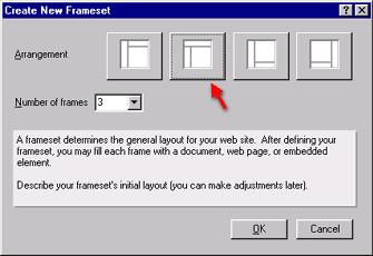 This displays Frameset design elements in the Work pane. Since you haven't yet created any framesets the pane is empty. Step 2.