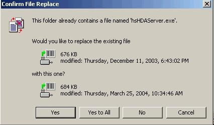 Information Management Copying the Hot Fix Files to the History/bin Directory c. Click Yes to All when asked whether or not to replace existing files, Figure 11.