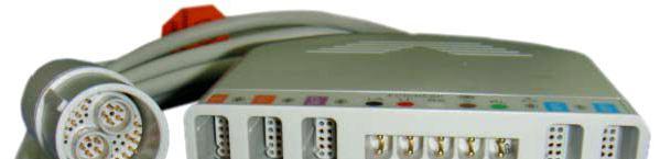 98060120 Lohmeier Multi-parameter ECG Trunk Cable 5Ld Multi-Cable, 9ft IEC/AAMI, 27pin
