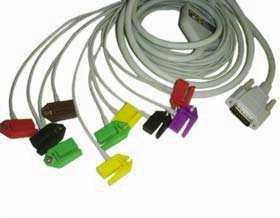 round 7pin ML5669 Cabo ECG Drager Infinity One piece ECG cable, 3-Lead, Grabber,