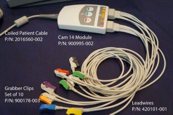 RC554910 ShangHai Kohden EKG Cable, DB15M>DIN 3.