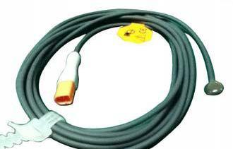 Ref. 800947-01 One piece ECG cable with 3-ld, TPU, IEC, Snap, 12ft & 120º