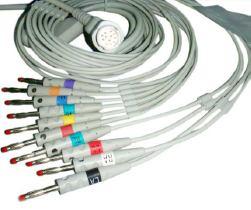 ML5607 M&B One-piece Shield ECG cable, 3-Lead, Snap,
