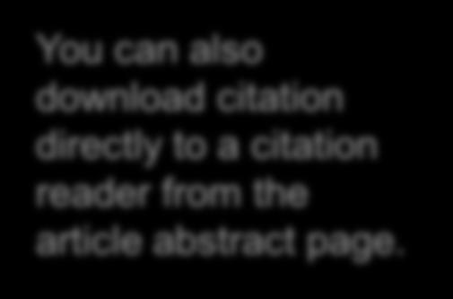 Download Citations You can also download citation