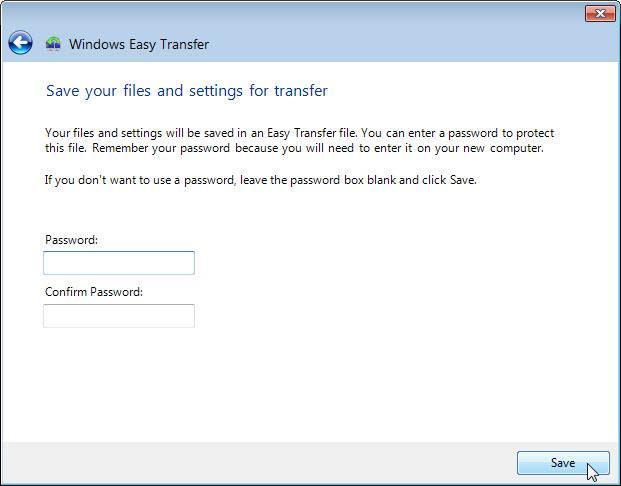 9. Select the Data file and click Save. The Choose what to transfer from this computer window opens. Notice the size of the file being transferred. Click Next. 10.