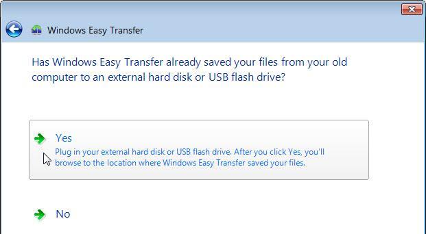 The Has Windows Easy Transfer already saved your files from