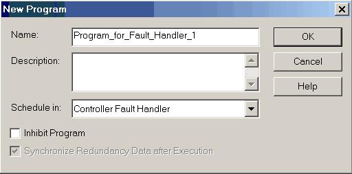 Major Faults Chapter 1 The New Program dialog box appears. 2.