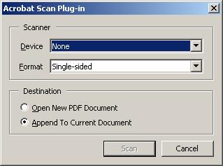 Page 18 Scanning Pages Although the pages will not appear as clear as when you use a scanning application, you can scan pages directly into your PDF document.