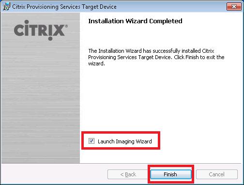 Figure 14 Follow the Installation Wizard to install the PVS Target Device Software.