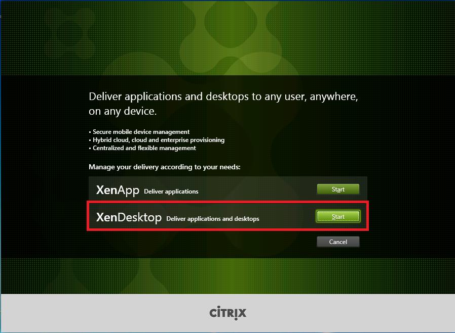Install the Virtual Delivery Agent The XenDesktop 7.6 Virtual Delivery Agent (VDA) needs to be installed. Mount the XenDesktop 7.6 ISO to the CD.