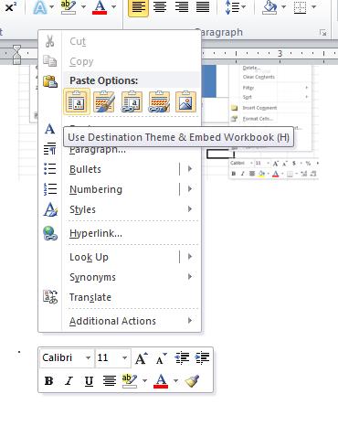 Open a new Microsoft Word document, PowerPoint presentation, or Excel worksheet or workbook. 4. Paste the chart or table without linking data.