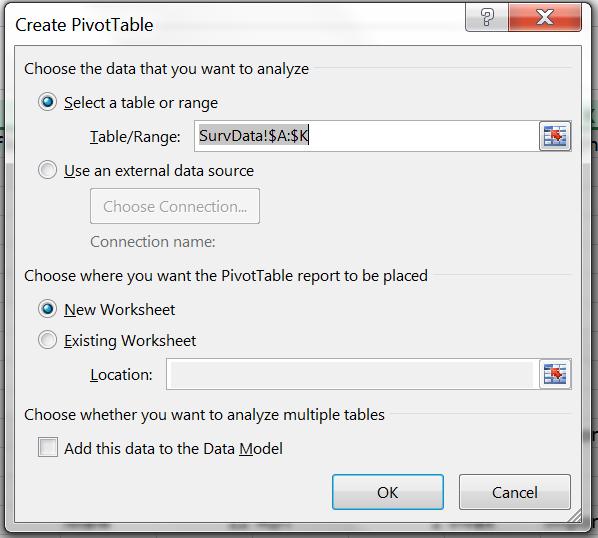 1.3.1. PivotTable Field List The PivotTable Report is in the center and the PivotTable field list is on the right.
