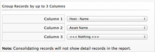 CHAPTER 3. REPORTS Select the columns to group by.