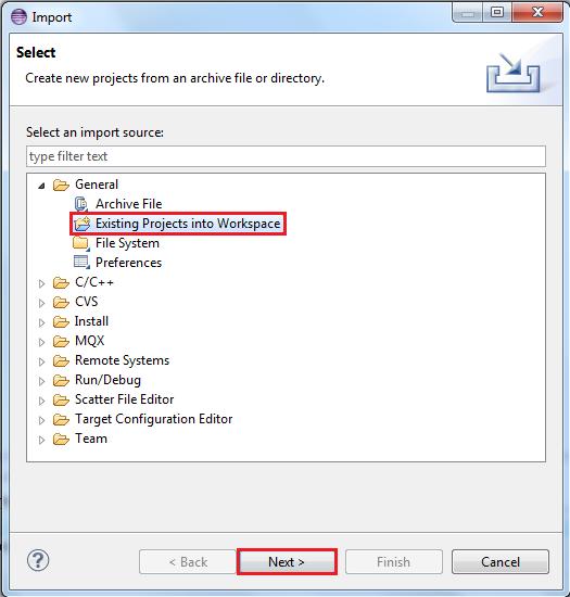 Open ARM DS-5 IDE installed on your PC: Figure 11 ARM DS-5 overview 2. Select File->Import from the DS-5 IDE menu.