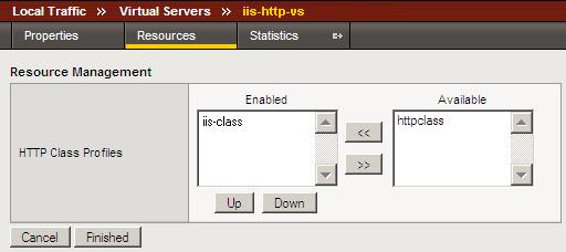 2. From the Virtual Server list, click the name of the virtual server you created for the IIS servers. In our example, we click iis-http-vs. The General Properties screen for the Virtual Server opens.