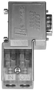 Catalog 10 33 EasyConnect -Connector, 90 Metalized housing No loosable parts EasyConnect technology Visual connection control Integrated terminating resistor 90 cable outlet Small housing EasyConnect
