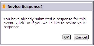 Revise Responses Vendors will see the message shown here.