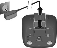 u Use only the supplied power adapter and phone cord. Pin connections on telephone cables can vary (pin connections, page 57). Mounting the base station on the wall (optional) approx.