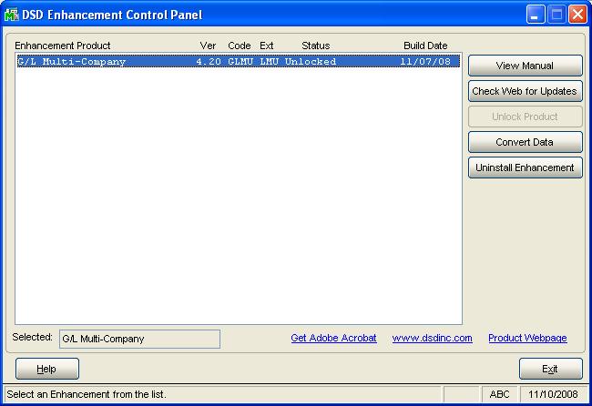 20 Enhanced TimeCard Options Section E: Uninstall DSD Enhancements A DSD Enhancements Uninstall Utility has been provided for the purposes of