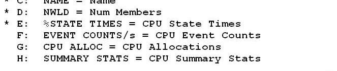 Tools ESXTOP: CPU screen (v4) PCPU = Physical CPU/core
