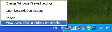 The utility will display any available wireless networks in your area. Click on a network (displayed using the SSID) and click the Connect button. 4.