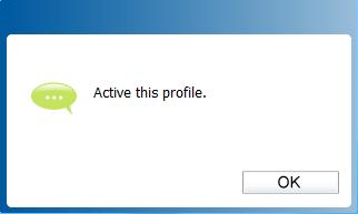 Figure 4-5 4.1.1.2. Add a profile in ad hoc mode (not available in Windows 8.
